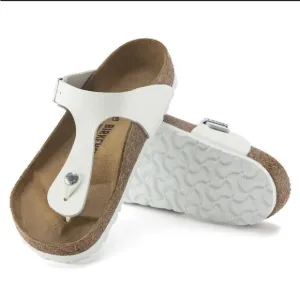 BIRKENSTOCK - White Gizeh Leather Sandals