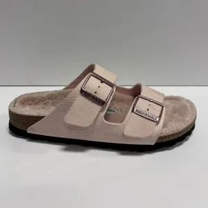 Birkenstock Women’s Arizona Shearling Slide Sandals Rose, Size US 8 N, EUR 39