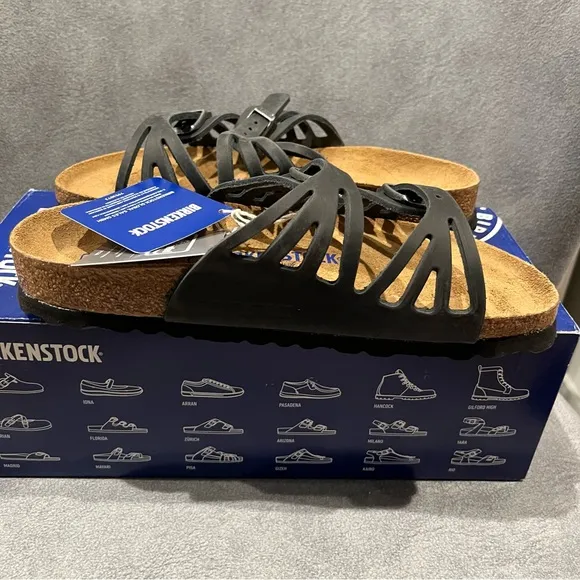 Birkenstock Women’s Sandals Granada Soft Footbed Oiled Leather Black Size 6 US