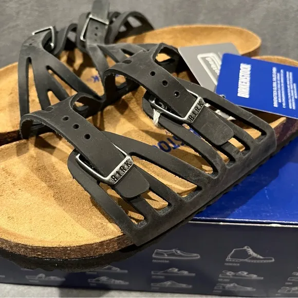 Birkenstock Women’s Sandals Granada Soft Footbed Oiled Leather Black Size 6 US