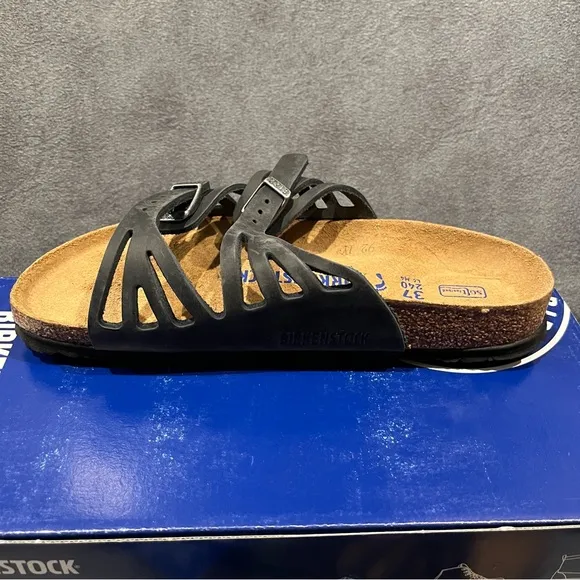 Birkenstock Women’s Sandals Granada Soft Footbed Oiled Leather Black Size 6 US
