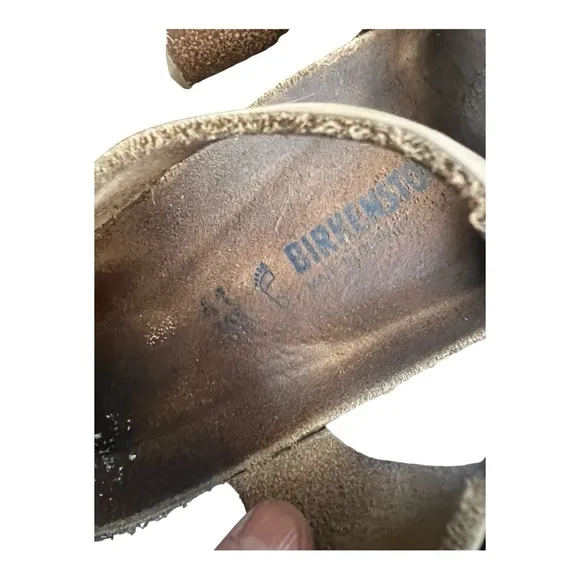 Birkenstock Yara Habana Leather Tobacco Brown Strappy Sandals Size 41 US 10 Reg.