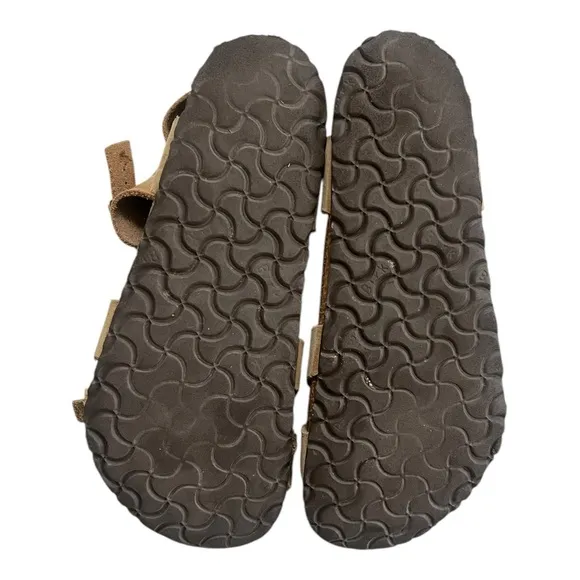Birkenstock Yara Habana Leather Tobacco Brown Strappy Sandals Size 41 US 10 Reg.