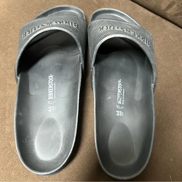 Birkenstocks men’s black rubber sandals size 46 mens 13