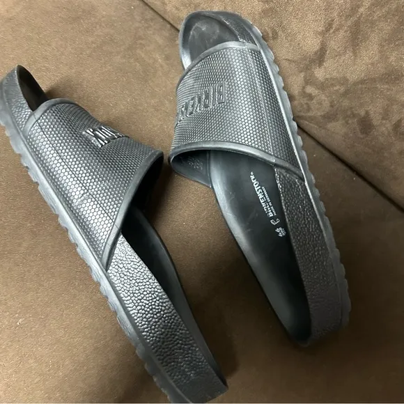 Birkenstocks men’s black rubber sandals size 46 mens 13