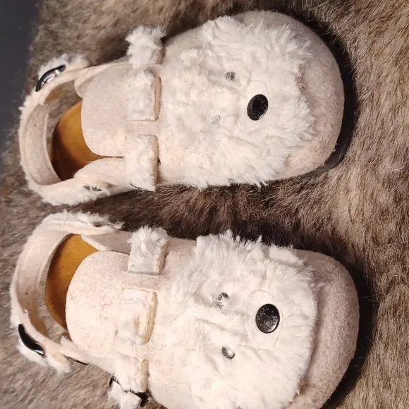 BIRKIS Kay felt animal clogs
