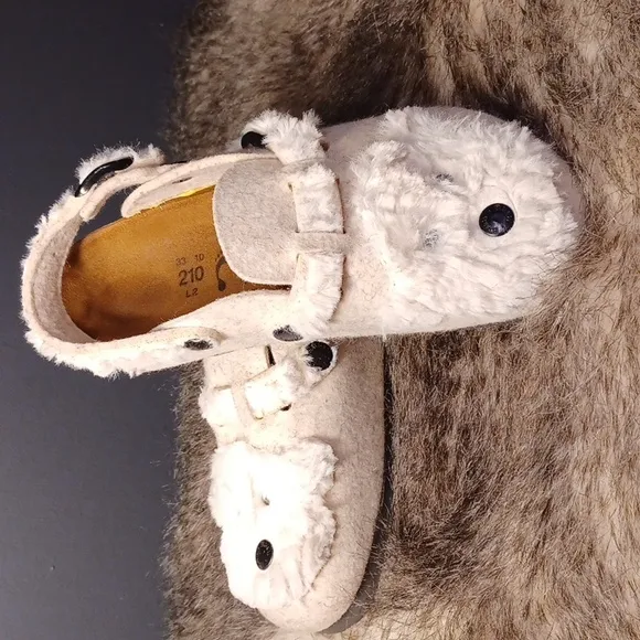 BIRKIS Kay felt animal clogs