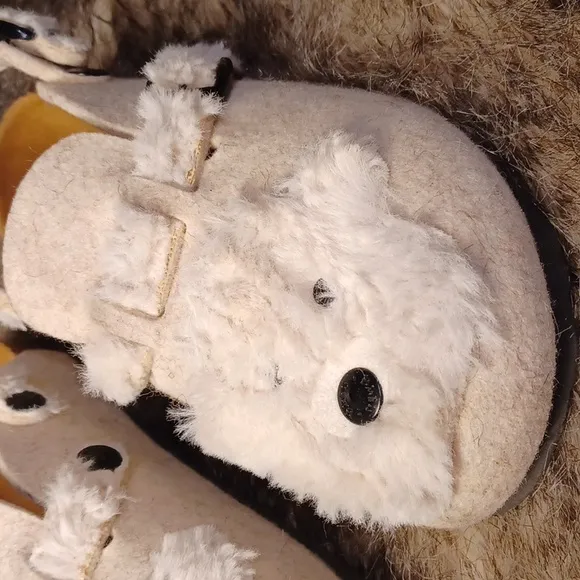 BIRKIS Kay felt animal clogs