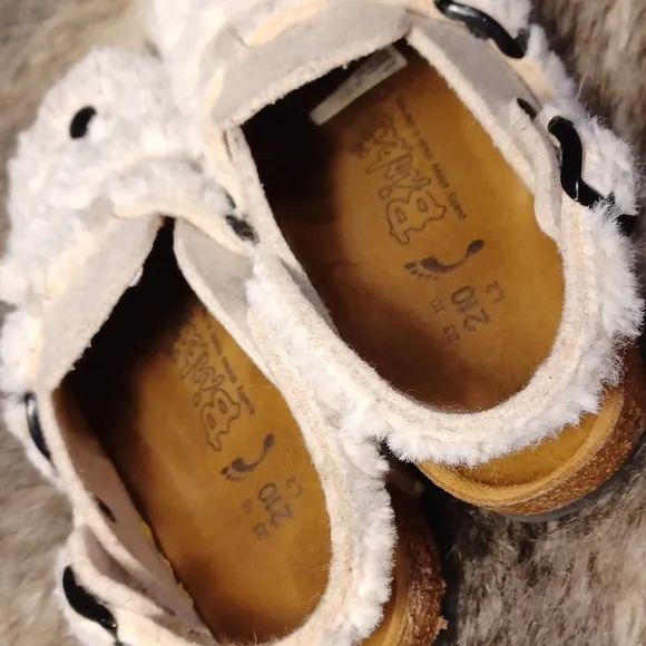 BIRKIS Kay felt animal clogs