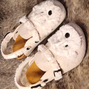 BIRKIS Kay felt animal clogs