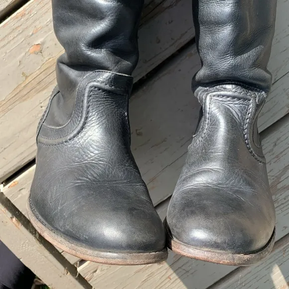 Black Frye tall boots 76442 made Mexico