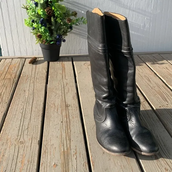 Black Frye tall boots 76442 made Mexico