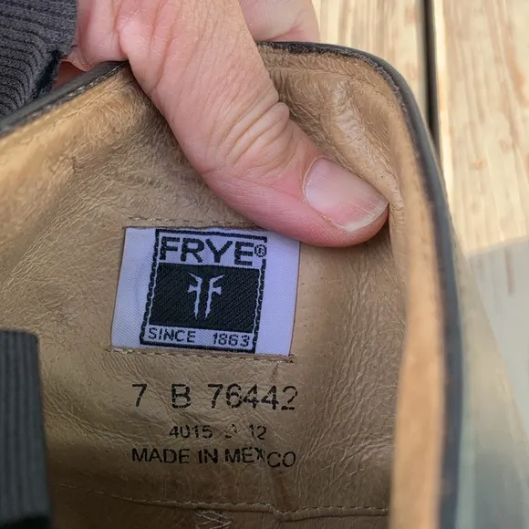 Black Frye tall boots 76442 made Mexico