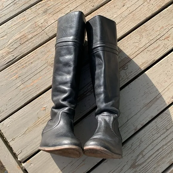 Black Frye tall boots 76442 made Mexico