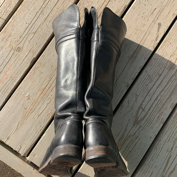 Black Frye tall boots 76442 made Mexico