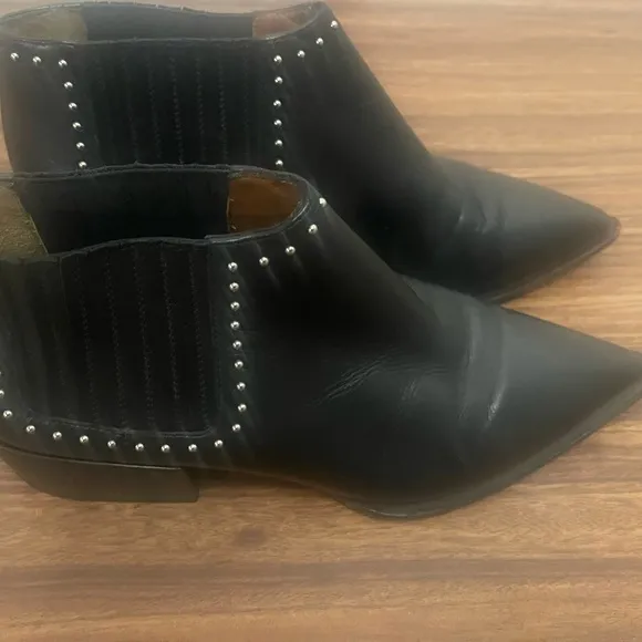 Black Studded Ankle Boots