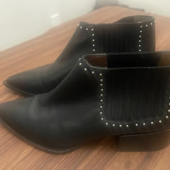 Black Studded Ankle Boots