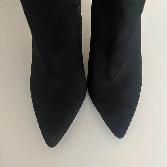 Black suede ankle boots