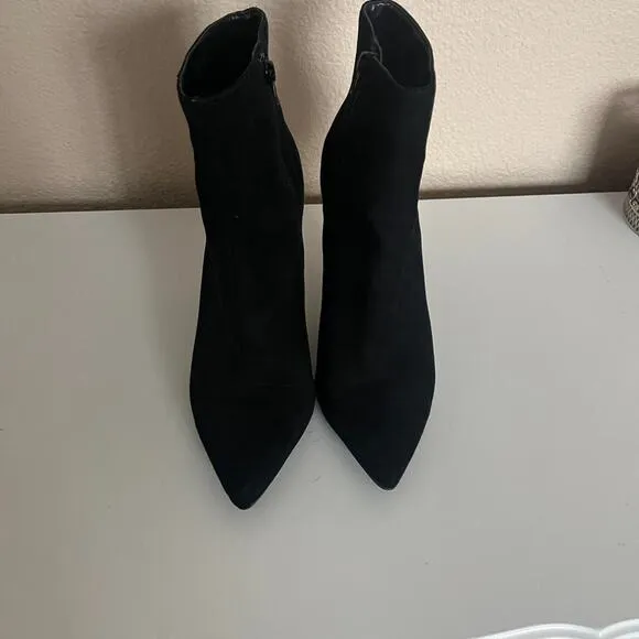 Black suede ankle boots