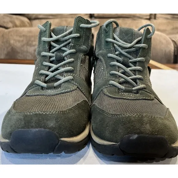 Blake Shelton x Lands' End Men's‎ Suede Trekker Hiking Boots Size 11D Moss Green