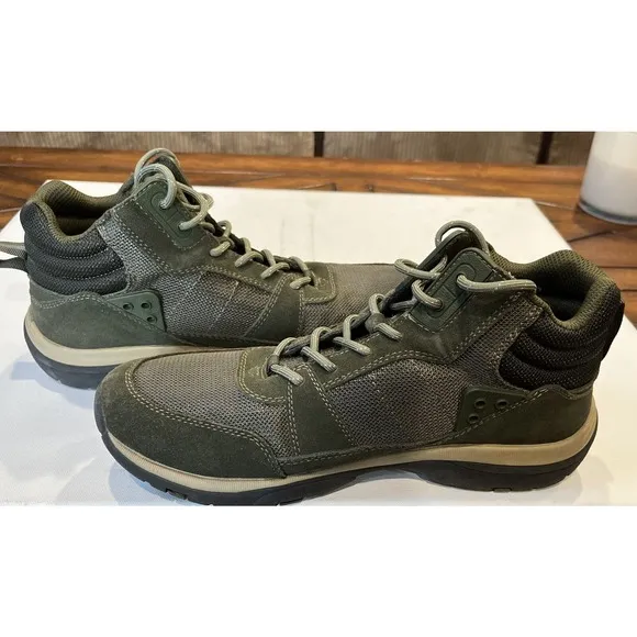 Blake Shelton x Lands' End Men's‎ Suede Trekker Hiking Boots Size 11D Moss Green