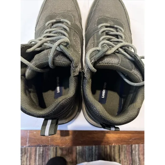 Blake Shelton x Lands' End Men's‎ Suede Trekker Hiking Boots Size 11D Moss Green