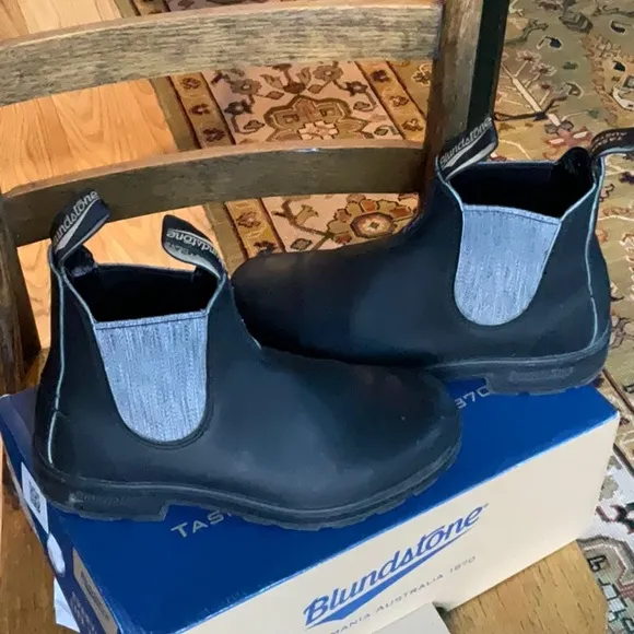 Blundstone 1914 Chelsea Black / Grey Wash Boots. Size 4.5AU / EU 36
