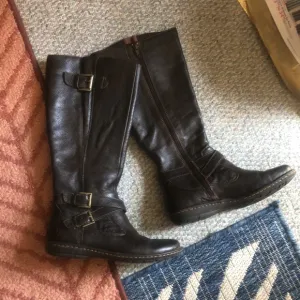 Boc tall leather boots - zip up very hood condition size 6.5