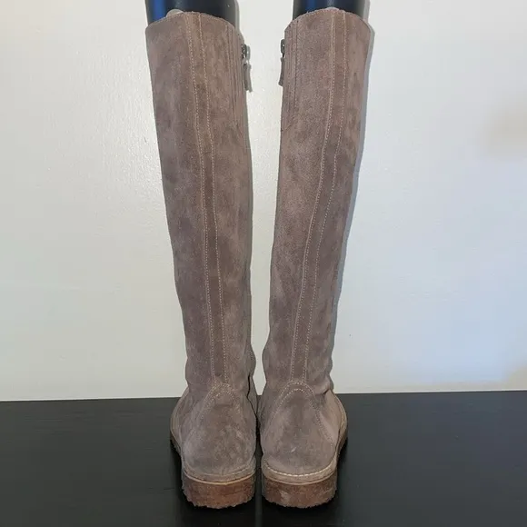 Boden Tall Light Brown Suede Riding Boots. Inside Zippers.  Rubber Sole. Size 7