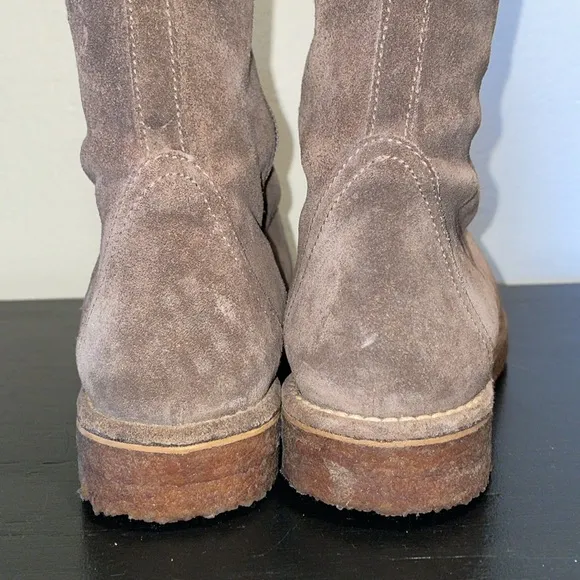 Boden Tall Light Brown Suede Riding Boots. Inside Zippers.  Rubber Sole. Size 7