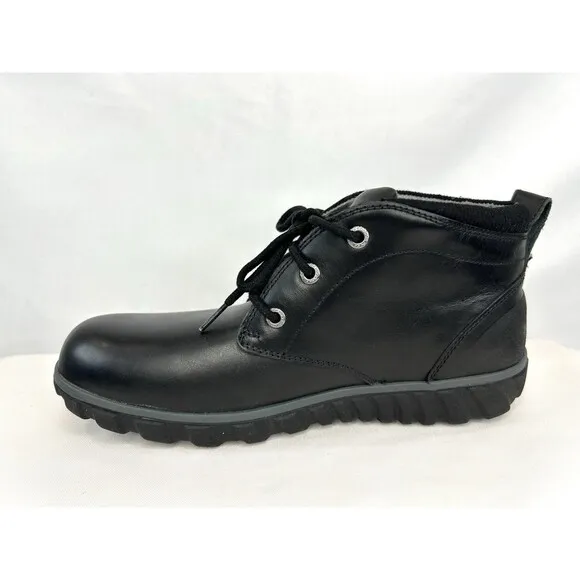 Bogs Casual Chukka Boots Men's Size 8.5 Leather Waterproof Black Durafresh