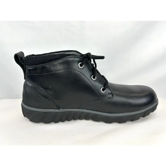 Bogs Casual Chukka Boots Men's Size 8.5 Leather Waterproof Black Durafresh