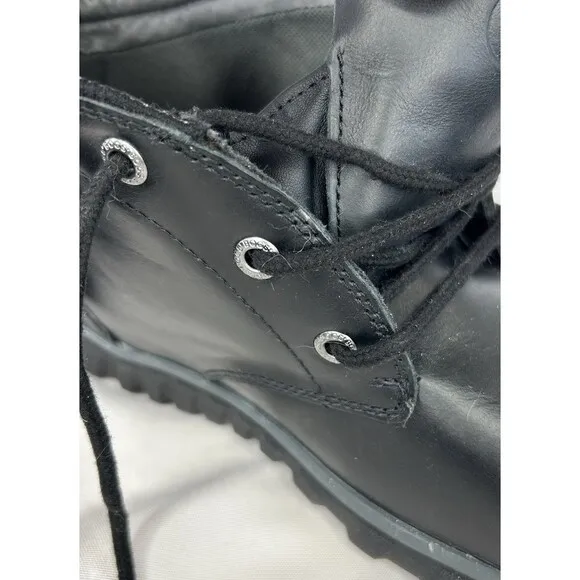 Bogs Casual Chukka Boots Men's Size 8.5 Leather Waterproof Black Durafresh