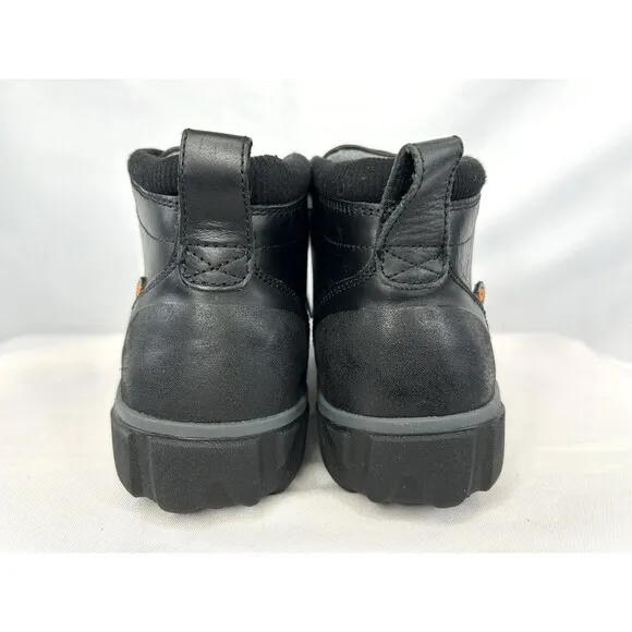 Bogs Casual Chukka Boots Men's Size 8.5 Leather Waterproof Black Durafresh