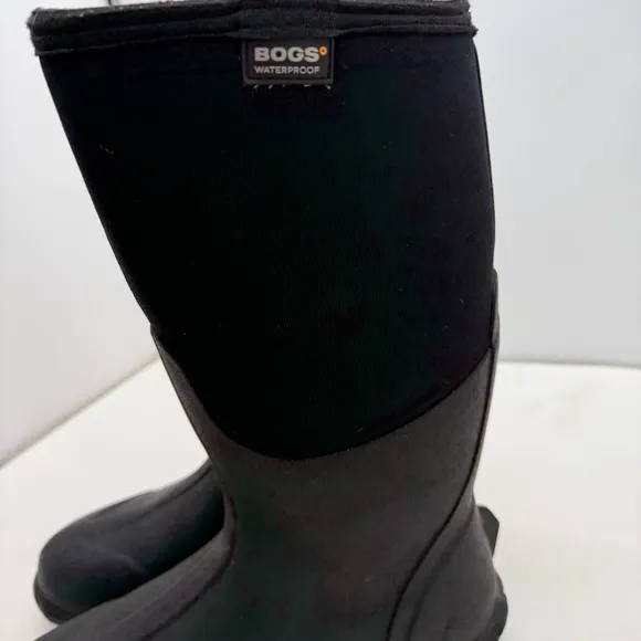 Bogs Classic High Boots Mens 7 Black Neo-Tech Tall Work Rain Muck Snow 60142-001
