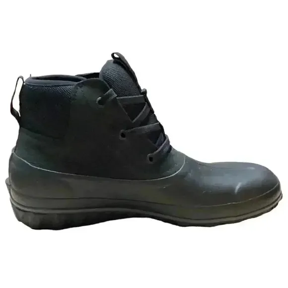 Bogs Mens 10 Casual Nubuck Leather Waterproof Lace Up Ankle Snow Boots Black NEW