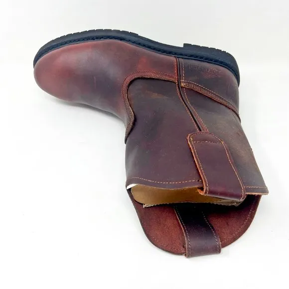 Bonanza 10&quot; Goodyear Welt Chedron Full Grain Leather Mens Work Boots BA 103