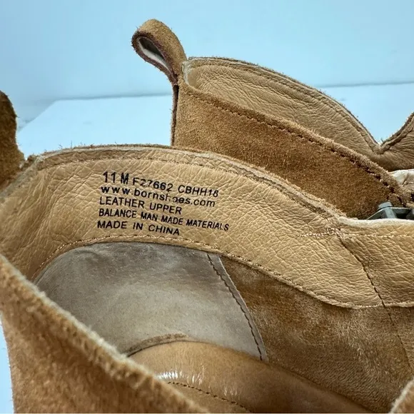 Born Brown Chesnutt Leather Suede Ankle Boots Boho Bohemian Neutral Minimalist