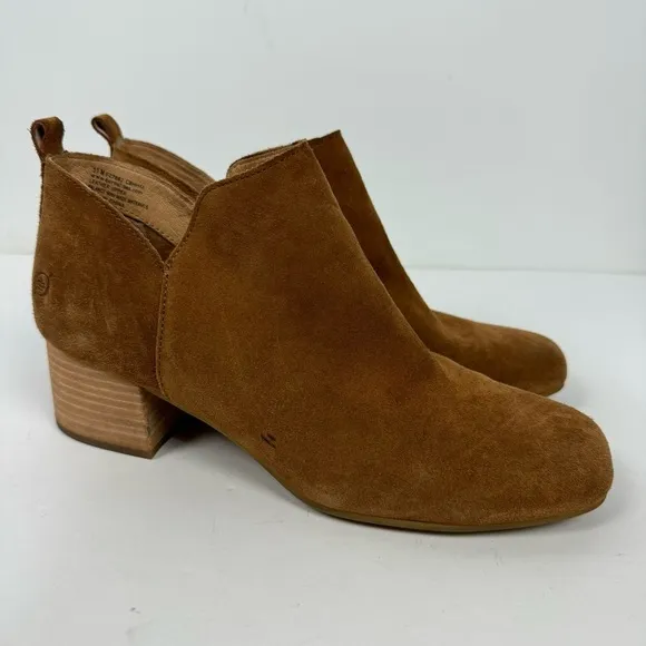 Born Brown Chesnutt Leather Suede Ankle Boots Boho Bohemian Neutral Minimalist