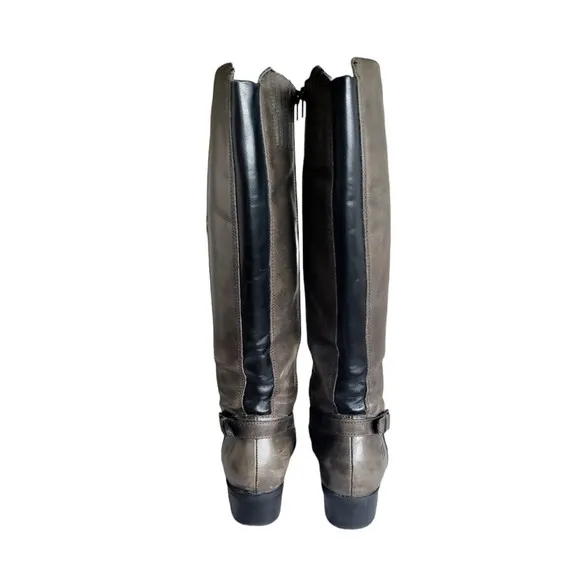 Born Distressed Leather Zip Tall Riding Boots D78691 Women's Size 6.5 M