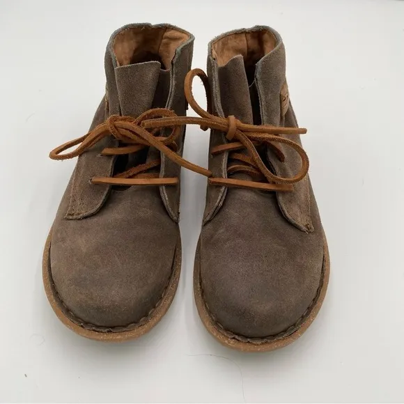Born Leather BOHO Aztec Lace Up Moccasin Ankle Boots Booties Shoes Brown Size 7
