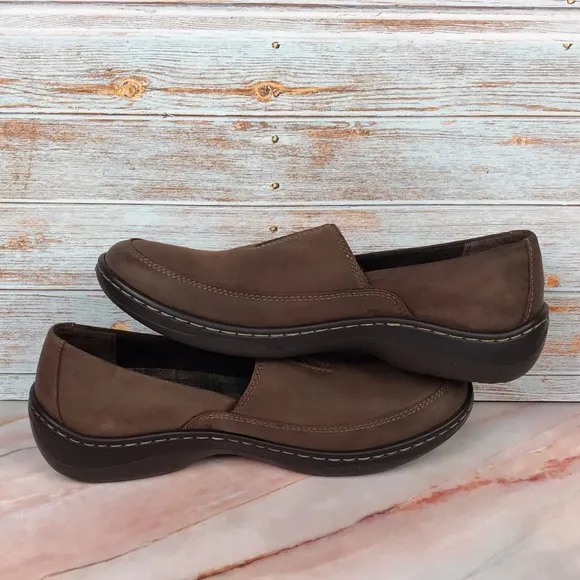 Born Lex Brown Slip-On Loafers Size 8