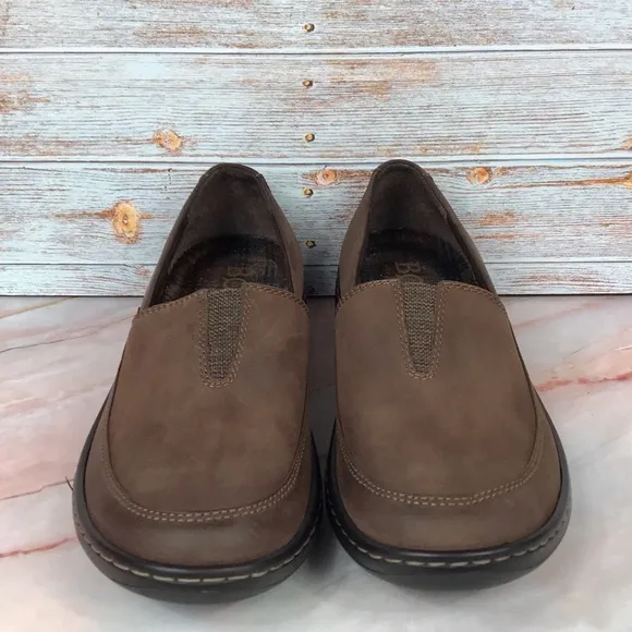 Born Lex Brown Slip-On Loafers Size 8