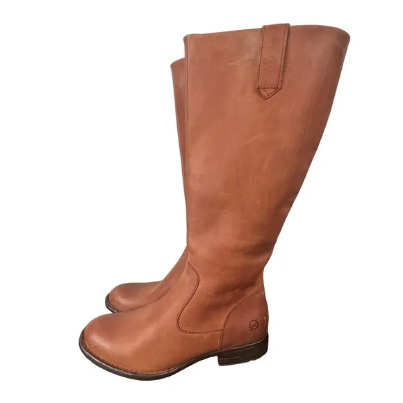 BORN SHAUNIE LEATHER TALL RIDING BOOTS IN BROWN NWT WOMEN'S SIZE 6