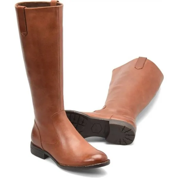 BORN SHAUNIE LEATHER TALL RIDING BOOTS IN BROWN NWT WOMEN'S SIZE 6