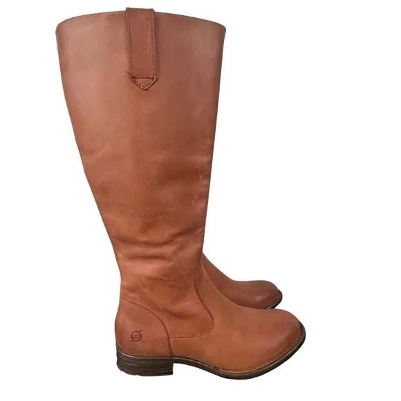 BORN SHAUNIE LEATHER TALL RIDING BOOTS IN BROWN NWT WOMEN'S SIZE 6