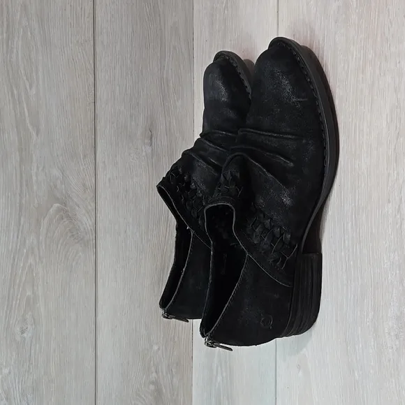 Born Women Katharina Distressed Leather Ankle Shoes boots sz 8.5M