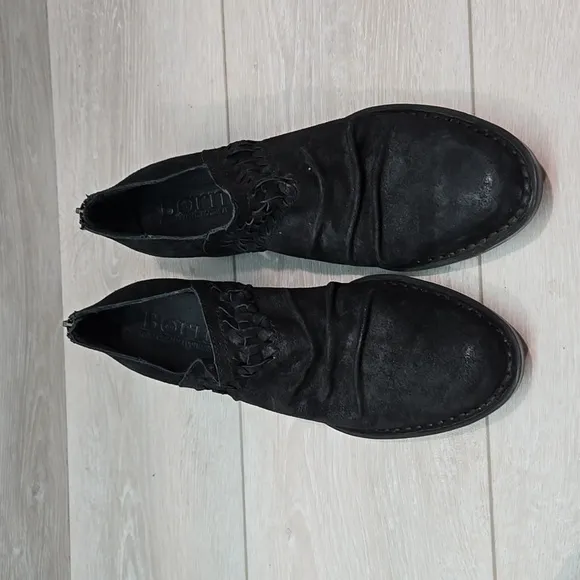 Born Women Katharina Distressed Leather Ankle Shoes boots sz 8.5M