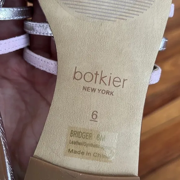 Botkier Bridger Metallic Leather Sandals - Size 6