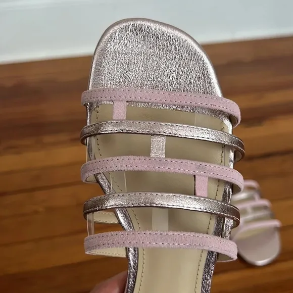 Botkier Bridger Metallic Leather Sandals - Size 6